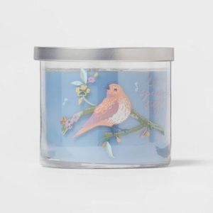 14oz Jar with Metal Cover Water Mint & Eucalyptus Candle Off-White nwt